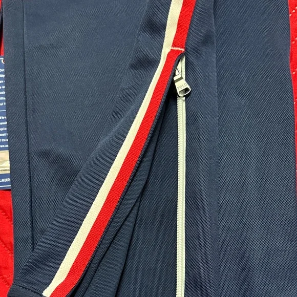 Polo by Ralph Lauren Men's Navy Joggers with Red and White Accents - Picture 5 of 5